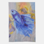Linge De Cuisine Peu de poissons bleus de Betta (Vertical)