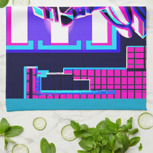 Linge De Cuisine Pharaon Synthwave (Plié)