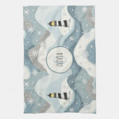 Linge De Cuisine Phare confortable avec Vagues Icy Hiver Nautique (Vertical)