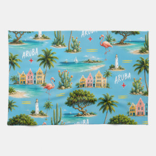 Linge De Cuisine Phare de l'île des Caraïbes d'Aruba voyage souveni