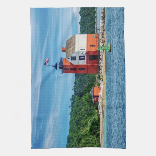 Linge De Cuisine Phare de Round Island (Vertical)