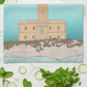 Linge De Cuisine Phare de Vieste Italie (Plié)