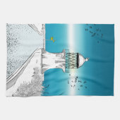 Linge De Cuisine Phare du Cap Reinga Nouvelle-Zélande (Horizontal)