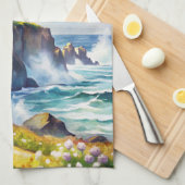 Linge De Cuisine Phare sur une falaise (Quart Plié)