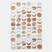 Linge De Cuisine Phases de lune en marbre peint look or & crème pla (Vertical)