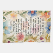 Linge De Cuisine Philippiens 4:6-7 Bible chrétienne Verse Aquarelle (Horizontal)