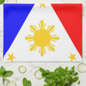Linge De Cuisine philippines drapeaux du pays (Plié)