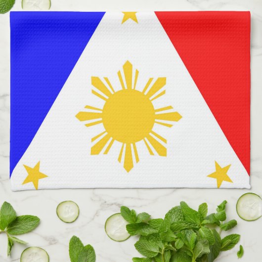 Linge De Cuisine philippines drapeaux du pays (Plié)