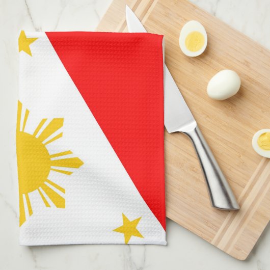 Linge De Cuisine philippines drapeaux du pays (Quart Plié)