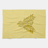 Linge De Cuisine Phoenix doré en hausse avec des bandes dorées (Horizontal)