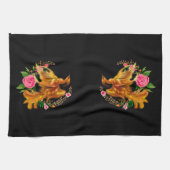 Linge De Cuisine Phoenix Floral Se Lève De L'Imaginaire Des Cendres (Horizontal)