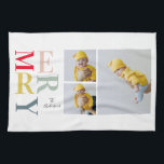 Linge De Cuisine Photo Collage Et Joyeux Joyeux Coloré | Joyeux Fêt<br><div class="desc">Photo Collage Et Joyeux Joyeux Coloré | Joyeux Fêtes</div>