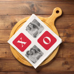 Linge De Cuisine Photo Collage moderne Couple et XOXO rouge<br><div class="desc">Photo Collage moderne Couple et XOXO rouge</div>