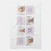 Linge De Cuisine Photo Collage moderne Joyeux jour des mères violet (Vertical)