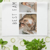 Linge De Cuisine Photo Collage Moderne & Meilleure Famille Jamais M (Plié)