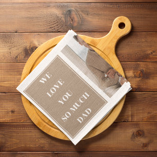 Linge De Cuisine Photo Collage moderne & We Love Papa Cadeaux