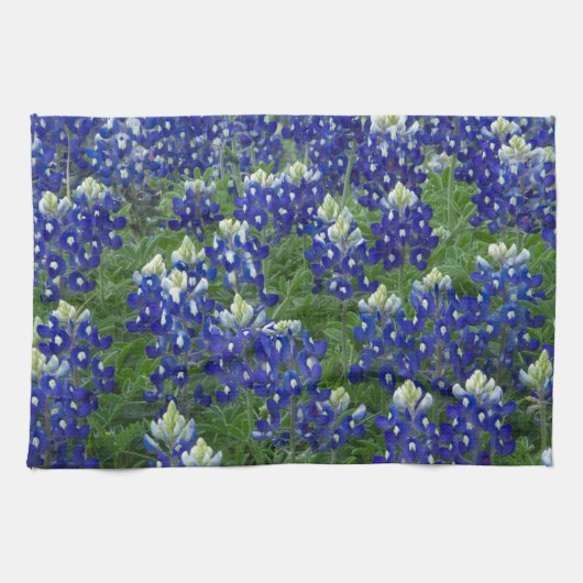 Linge De Cuisine Photo de champ de Bluebonnets de Texas (Horizontal)