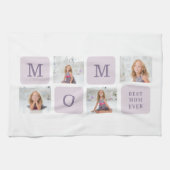 Linge De Cuisine Photo de collage moderne Meilleure mère Ever Purpl (Horizontal)