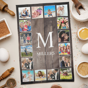 Linge De Cuisine Photo de Custom Collage Rustic Farmhouse Family