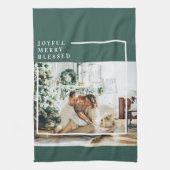 Linge De Cuisine Photo de famille moderne | Joyeux Joyeux Joyeux Bé (Vertical)