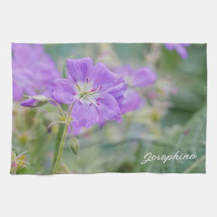 Linge De Cuisine Photo de fleur sauvage de géranium pourpre avec no
