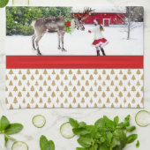 Linge De Cuisine Photo de Noël Joie et Paix (Plié)