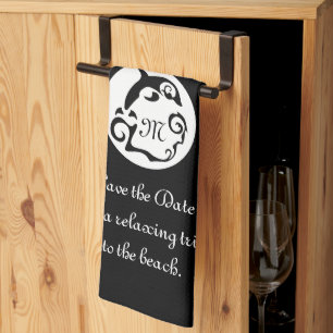 Linge De Cuisine Photo de silhouette noire Dolphin