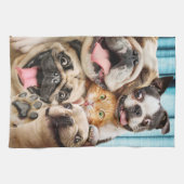 Linge De Cuisine Photo d'un groupe de chiens et de chats (Horizontal)
