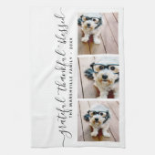 Linge De Cuisine Photo Moderne Calligraphie reconnaissant béni (Vertical)