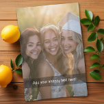 Linge De Cuisine Photo personnalisée avec votre propre mème Convers<br><div class="desc">Une façon amusante de capturer des souvenirs et de les partager avec des amis. Ajoutez une photo verticale et votre légende préférée pour faire un cadeau cool pour vos amis.</div>