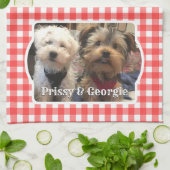 Linge De Cuisine Photo personnalisée de l'animal de compagnie Pays  (Plié)