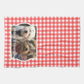 Linge De Cuisine Photo personnalisée de l'animal de compagnie Pays  (Horizontal)