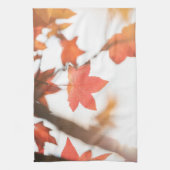 Linge De Cuisine Photo Red Autumn Leaf Nature (Vertical)
