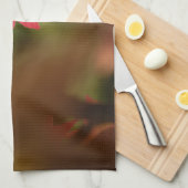 Linge De Cuisine Photo Red Leaf Nature (Quart Plié)