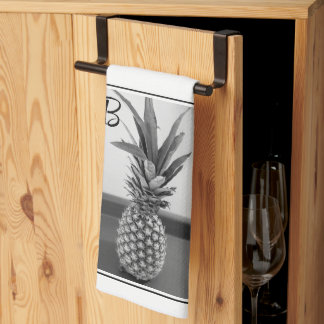 Linge De Cuisine Photo simple d'un ananas avec une initiale unique