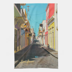 Linge De Cuisine Photographie de rue pavée de vieux San Juan