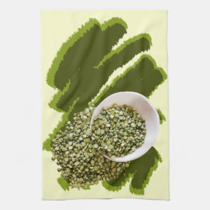 Linge De Cuisine Photographie fendue renversée de pois