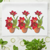 Linge De Cuisine Photographie rouge mûre mise en pot de tulipes (Plié)