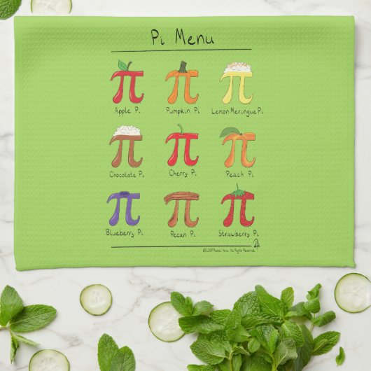 Linge De Cuisine Pi Symbole Menu Cute Math Enseignant (Plié)