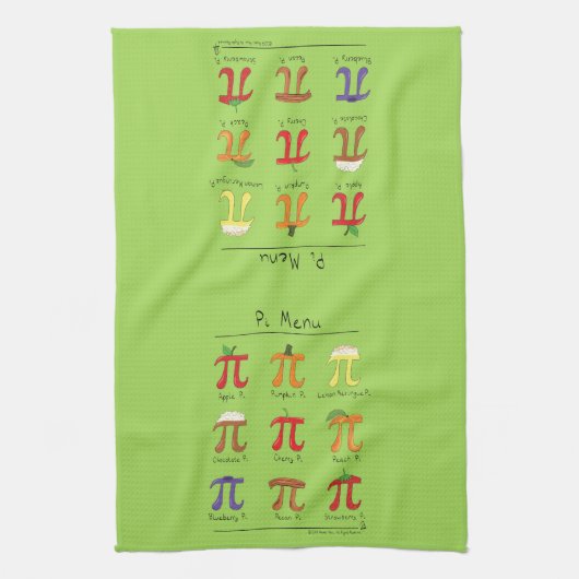 Linge De Cuisine Pi Symbole Menu Cute Math Enseignant (Vertical)