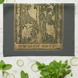 Linge De Cuisine Pic-vert par William Morris, Art Textile Vintage