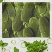 Linge De Cuisine Pickle Motif frais Concombre vert Pickle (Plié)