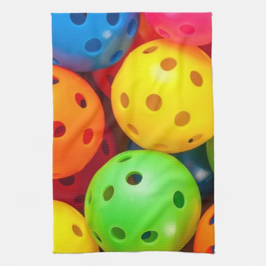 Linge De Cuisine Pickleball coloré (Vertical)