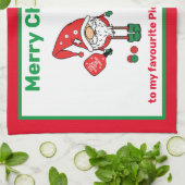 Linge De Cuisine Pickleball Joyeux Noël horizontal Cuisine Towe (Plié)