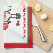 Linge De Cuisine Pickleball Joyeux Noël horizontal Cuisine Towe (Quart Plié)