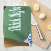 Linge De Cuisine Pickleball Pensez avant de boire (Quart Plié)