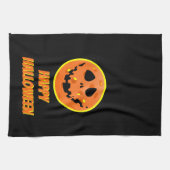 Linge De Cuisine Pickleball Squelette Jack-o'Lantern Halloween (Horizontal)