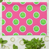 Linge De Cuisine Pickleballs rose et vert Preppy Kitchen (Plié)