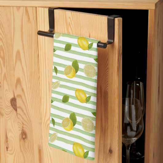 Linge De Cuisine  Picnic Citrus Mediterranean  Pattern  (Pliage en tiers)