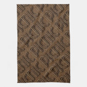 Linge De Cuisine Picnic Funny Wicker Style Typographie Brown (Vertical)